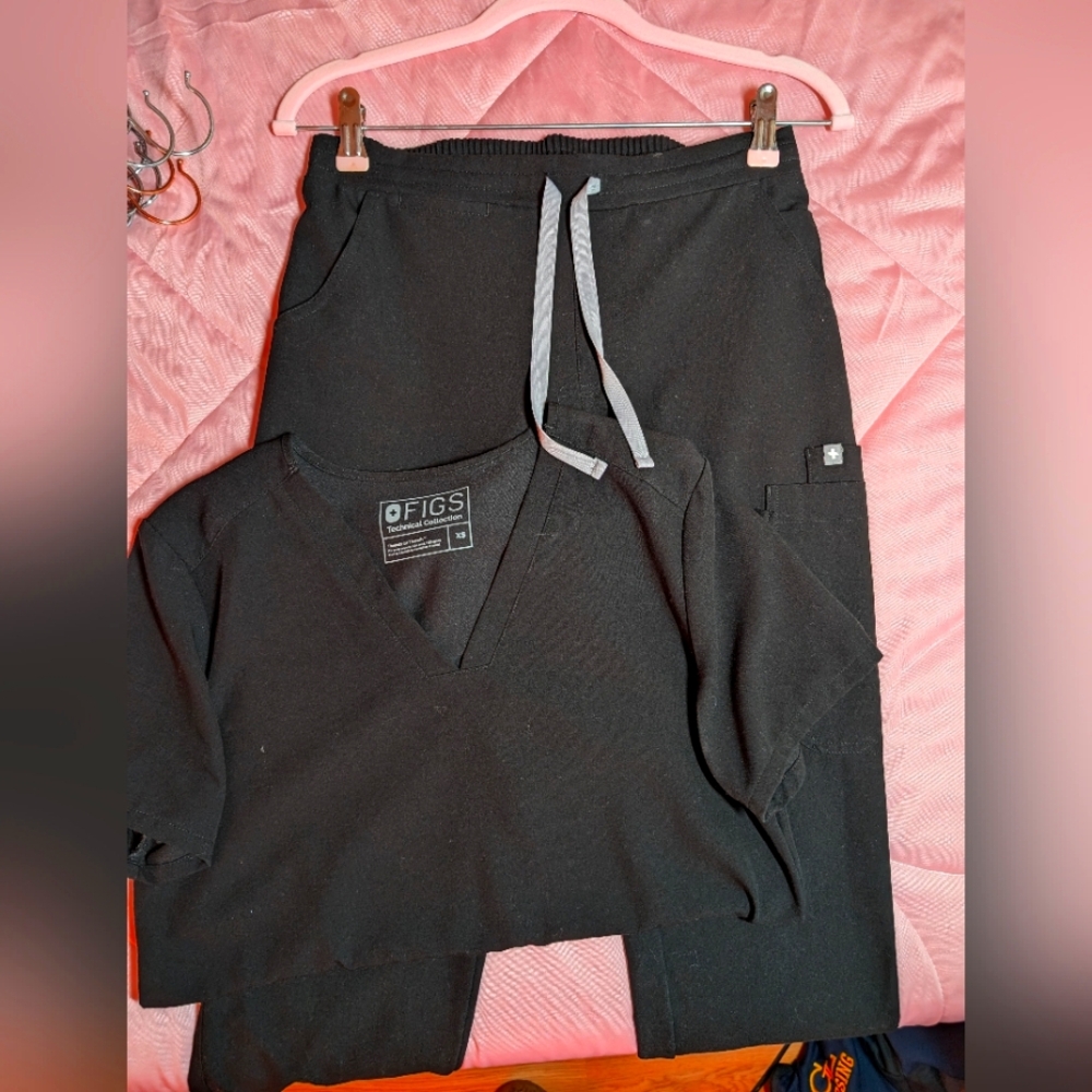 FIGS Black Scrub Set XS/XSP